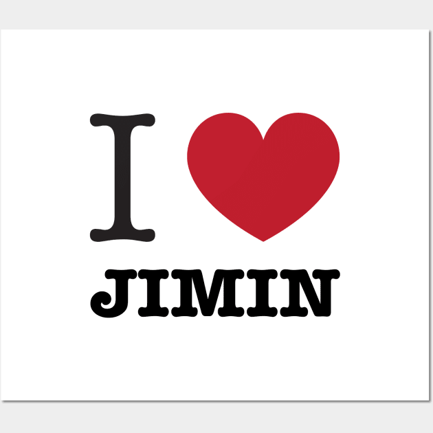 I love BTS Park Jimin typography Morcaworks Wall Art by Oricca